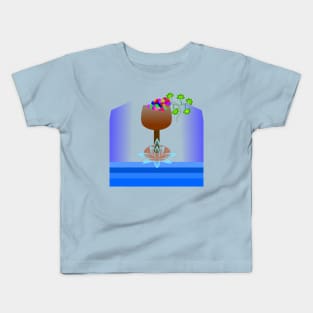 Grapes, bowl and wine Kids T-Shirt